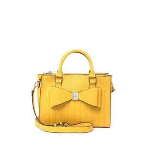 BETSEY JOHNSON Bow Satchel Mustard
